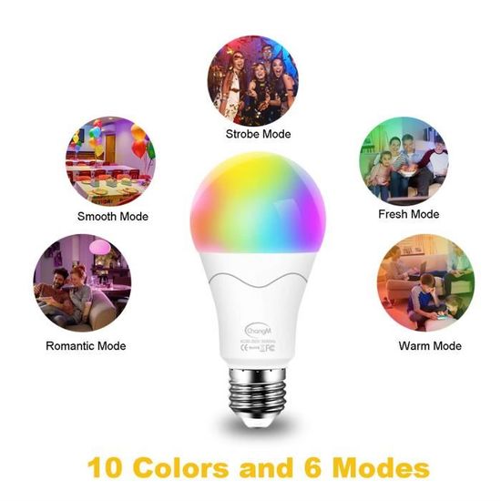 BUTY-Ampoule Led Couleur Edison Changement de couleur Ampoule HYDONG