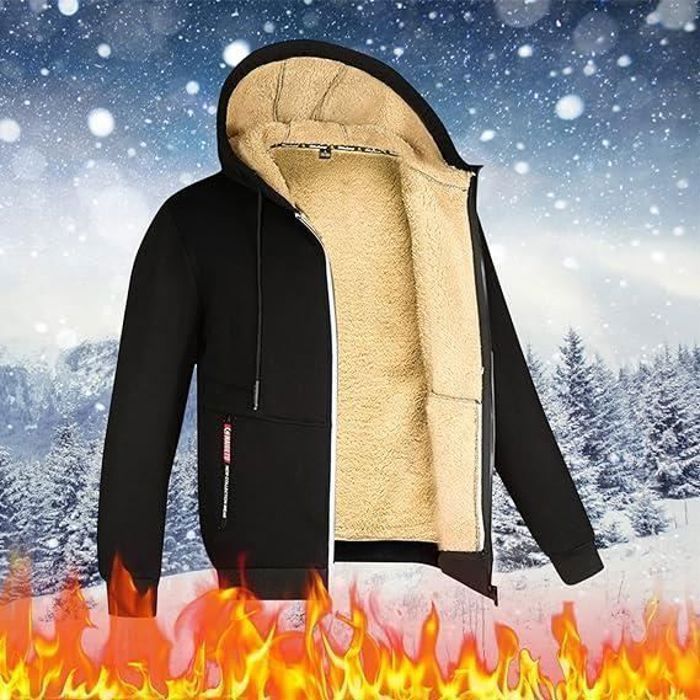 Générique Sweat à Capuche Homme Manches Longues Motif Hiver