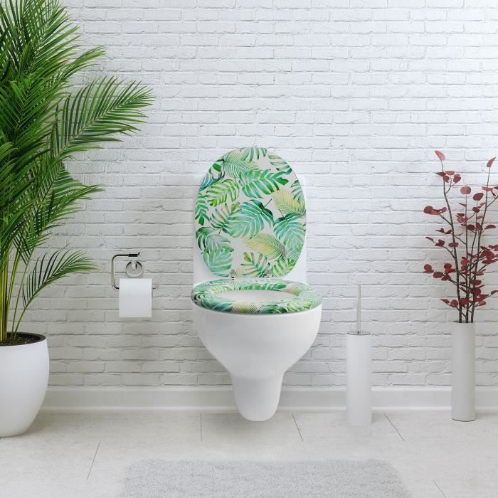 Sanfino Abattant WC en bois avec frein de chute qualit