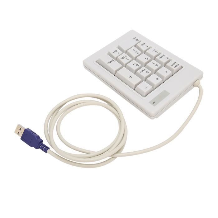 Tbest Numeric Keypad, Portable Mini Numpad 17 Key for Financial for ...