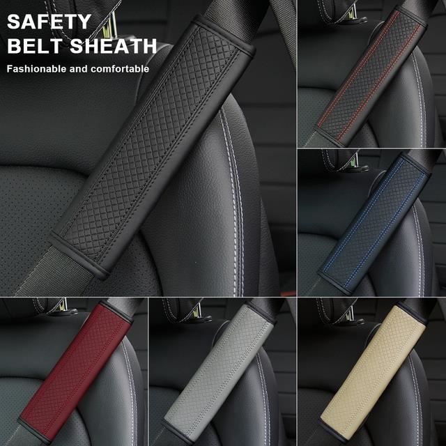 Housse de ceinture de sécurité de voiture Pu Cuir Ceinture de