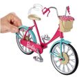 Barbie Mobilier Bicyclette pour poupée - Mattel - DVX55 - Rose - Bleu - Argenté-2
