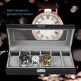 Boîte à montres Coffret bijoux montre homme Cadeau Boite rangement montres pour 6 montres-2