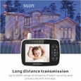 Babyphone vidéo PIMPIMSKY - Moniteur 3.5" LCD couleur - Vision nocturne 360° - Sans fil-2