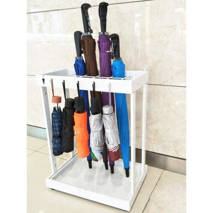 BAKAJI 8.05053E 12 Porte-Parapluie Stand en Fer Design Couleur Blanc BAKAJI 8.05053E 12 Porte-Parapluie Stand en Fer Design Couleur Blanc