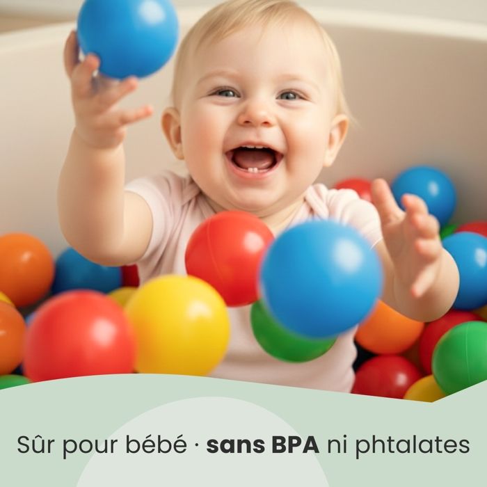 Balles de jeu colorées pour piscine de bébé - VBESTLIFE - 500 pcs - Diamètre 6 cm - PE