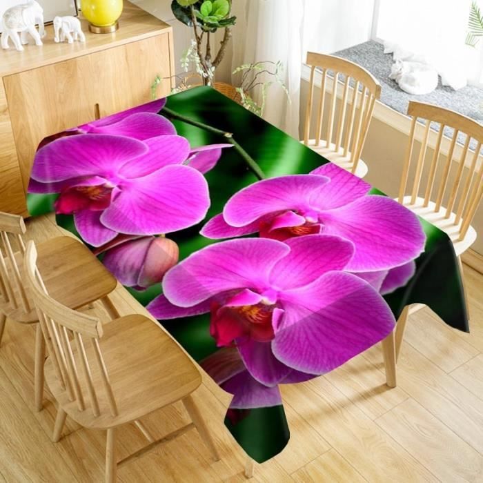 Nappes 2 Nappe fleur orchidée tissu lavable épaissir Oxford nappe  rectangulaire pour mariage personnalisable - Cdiscount Maison