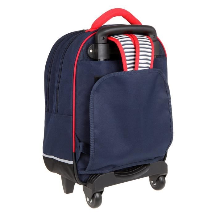 CHIPIE Sac Dos Roulette 2 Compartiments 35 cm Bleu et
