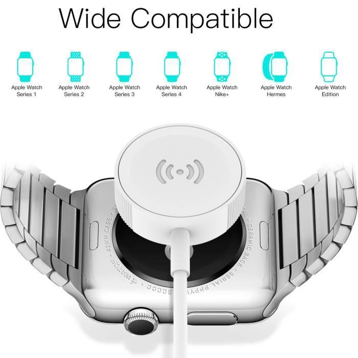 Chargeur magnétique sans fil pour Apple Watch 38mm et 42mm CD177 MFi  certifié - WEWOO - Cdiscount Téléphonie
