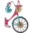 Barbie Mobilier Bicyclette pour poupée - Mattel - DVX55 - Rose - Bleu - Argenté-3