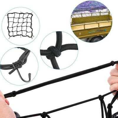 2 Filets élastiques Pour Moto - Transport Casque Et Bagages - Crochets Protégés - Polyvalents