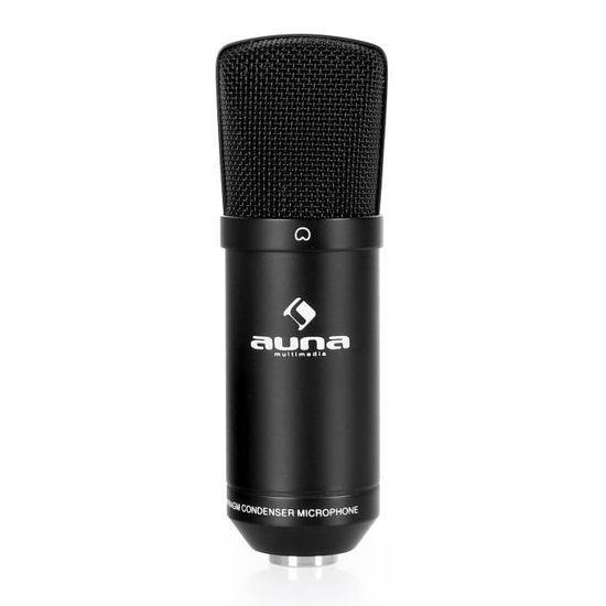 - noir micro en métal, filtre 12,5cm Ø, hauteur pied 90-157cm pied de micro et filtre anti-pop micro XLR Auna CM001B Pack chant et voix pour podcasts ou enregistrement studio - noir micro en métal, filtre 12,5cm Ø, hauteur pied 90-157cm pied de micro et filtre anti-pop micro XLR Auna CM001B Pack chant et voix pour podcasts ou enregistrement studio
