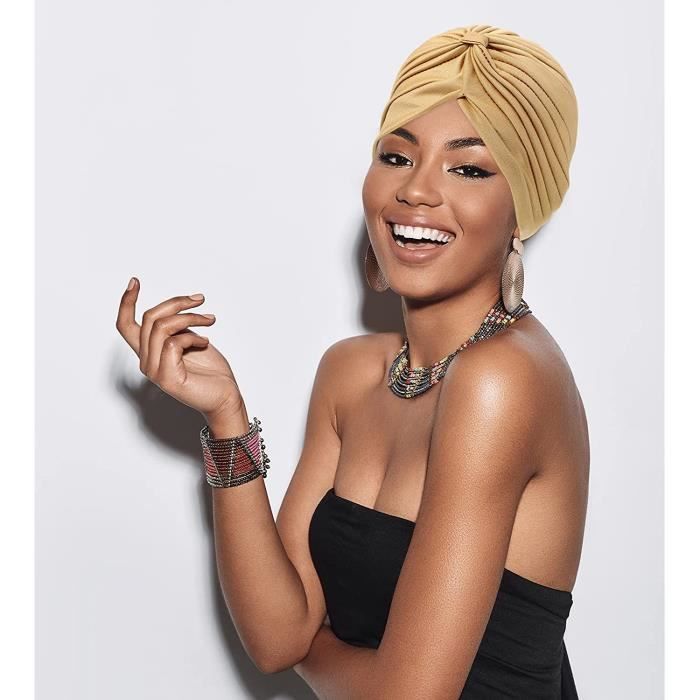 Deresina Turban Chimio Doux Rembourré Plissé – Confort Total Pour Perte De Cheveux – Cancer, Alopécie, Chimiothérapie