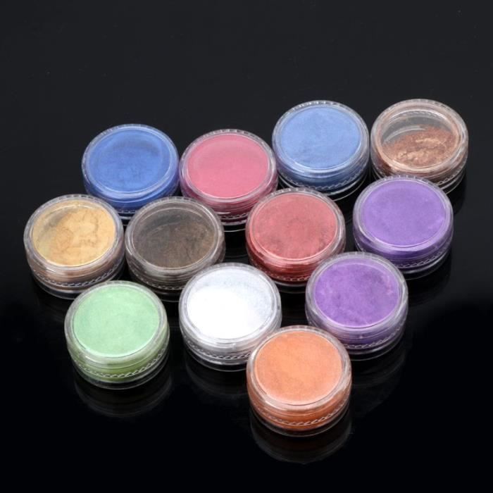 Poudre de teinture Slime, 12 boîtes de pigments pour perles de