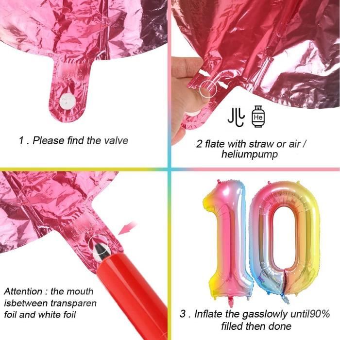 2 Ballons Numéro 10, Numéro 10 Ballon Anniversaire Or Rose Fille,40 Pouces  Figurines Ballon Gonflable Hélium Feuille Chiffres,Ballon Géant Pour La  Décoration De Fête D'anniversaire,Prom (XXXL 100cm) : : Cuisine et  Maison