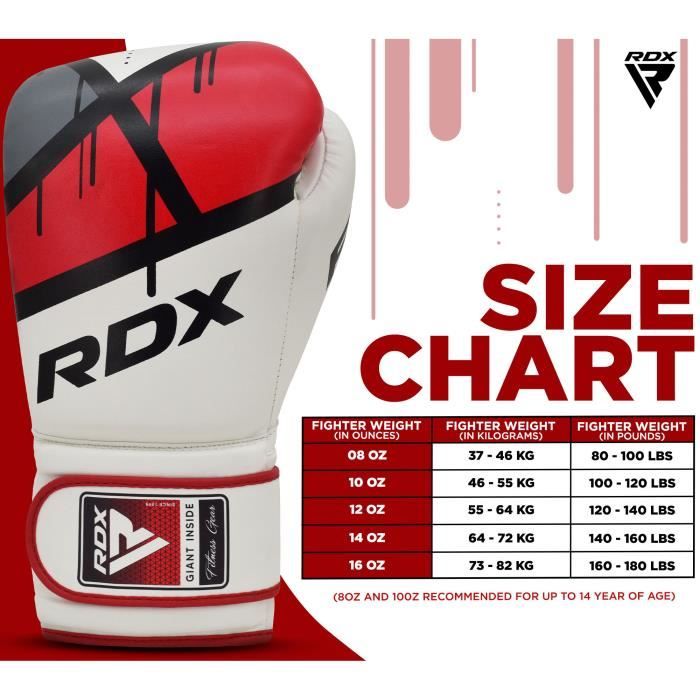 Gants de Boxe Muay Thaï et D'entraînement en Cuir de Vachette Bleu - RDX - Sport