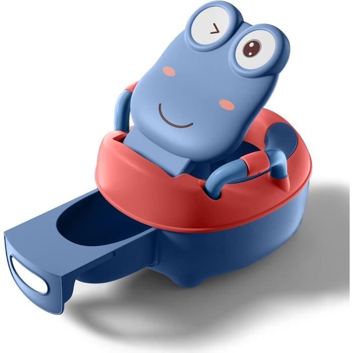 Potty trainer Pot pour enfants, siège de toilette Pliable Siège de  formateur avec escalier, siège de toilette et accoudoir réglable en hauteur  pour les enfants de 1 à 7 ans(bleu) : 