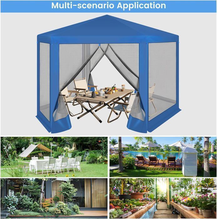 Moustiquaire Pour Parasol De Jardin - Ajustable, Polyester, Pour Parasol Carré/romain/banane