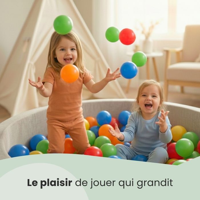 LittleTom Lot de 600 balles colorées pour Piscine à balles - 6 cm - Balles en Plastique pour