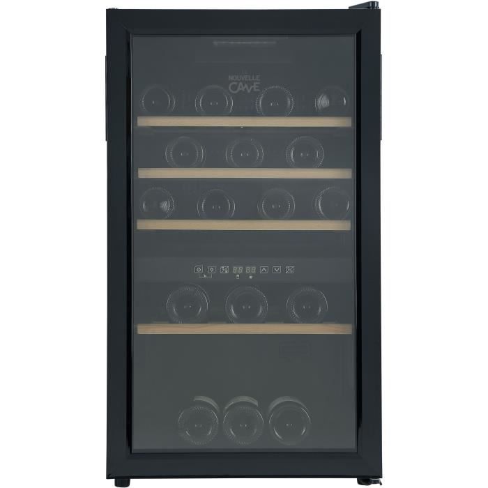 CONTINENTAL EDISON - CECWC492Z - Cave à vin de service double zone - 49 bouteilles - Pose Libre - L48cm x H85,5cm - Noir