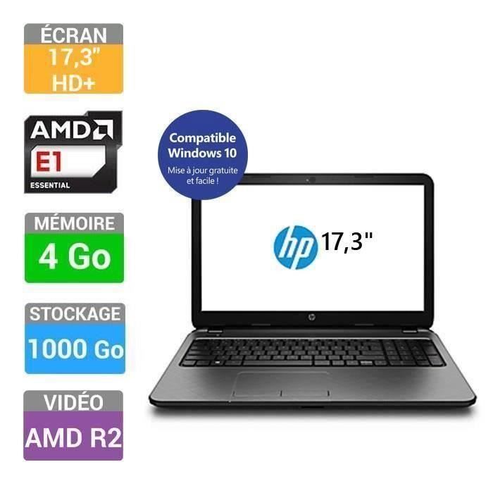 PC Portable HP 17-p006nf – AMD A6 – RAM 8 Go – HDD 1000 Go – Windows 10 – 17,3'' – Occasion