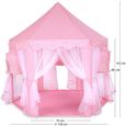 Tente de jeu Château de Princesse pour enfants - Xcool-art - Rose - 140 * 135cm - Pliable-0