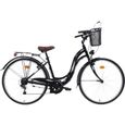 Vélo ville 28’’ ALIZEE type VTC avec cadre aluminium, 7 vitesses et équipement city complet-0