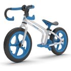 CHILLAFISH draisienne métallique FIXIE Bleu: avec guidon courbé, frein à pieds et repose-pieds 2en1, pour les enfants de 2 à 5 ans