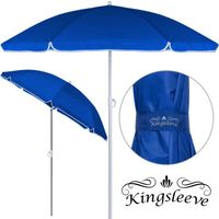 Parasol inclinable bleu réglable et hydrofuge 200 cm Parasol de plage pare-soleil pour jardin terrasse
