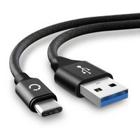 CELLONIC® Câble USB de données Data 2m Compatible avec Marshall Stockwell 2, Emberton Cordon USB de Charge USB C Type C vers USB A 3