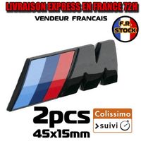 Logo M BMW Noir Sigle 3D Sport 45 mm Embleme Badge Malle Série 1 2 3 4 5