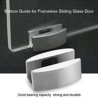 Remplacement de guide inférieur de plancher en acier inoxydable 304 pour portes coulissantes en verre sans cadre HB046 117197