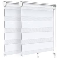 Store Enrouleur Jour Et Nuit VOUNOT - Double Couche 90x150cm - Blanc