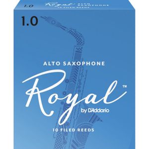 Rico Anches Rico Royal pour saxophone baryton pack de 10 force 1.0 Rico Anches Rico Royal pour saxophone baryton pack de 10 force 1.0