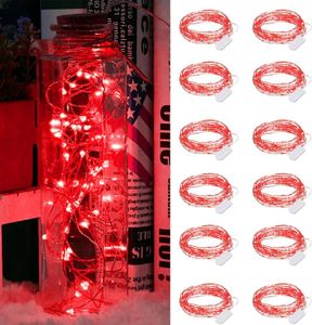 GUIRLANDE D'EXTÉRIEUR Lot de 12 Guirlande Lumineuse à piles 2M 20LED Cha