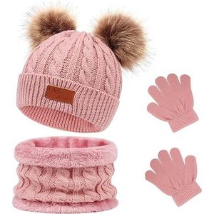 Gants Hiver Enfant Ensemble Bonnet Echarpe Gants Chaud avec Doublure  Épaisse pour Fille Garçon(3-6 ans) - Cdiscount Prêt-à-Porter