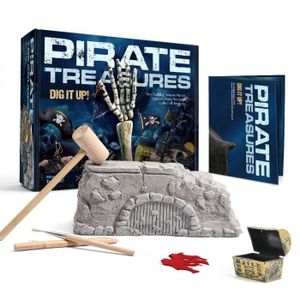 FIGURINE - PERSONNAGE D3170 Trésor des pirates - Jouets de simulation de vorannosaure pour enfants, Excavation archéologique, œuf d