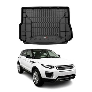 J&J AUTOMOTIVE | Tapis De Coffre Sur Mesure Pour Range Rover Evoque Depuis 2011-2018 Noir Antidérapant Bord Haut Toutes Saisons Adapté Animaux De Compagnie