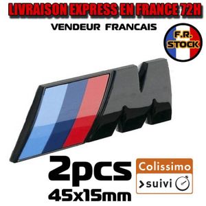 INSIGNE MARQUE AUTO Logo M BMW Noir Sigle 3D Sport 45 mm Embleme Badge