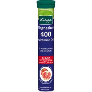COMPLEMENTS ALIMENTAIRES - VITALITE Kneipp Magnesium 400 + Vitamine C + E Brausetabletten, 15 pc Tablettes