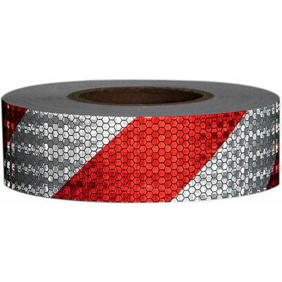 Bandes adhésives réfléchissantes 15cm/20cm x 1M, réflecteurs d'avertissement de danger blanc-rouge à forte réflexion, autocollant de sécurité étanche pour camion  30