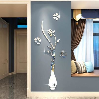 Milaosk Lot 3 autocollants muraux 3D amovibles Blanc pour salon, décoration murale 3D