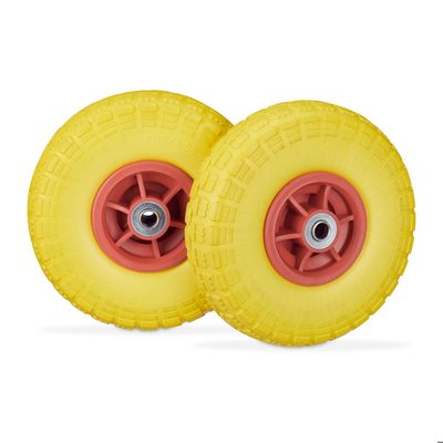 Relaxdays 2 Roues Pour Diable 4.1/3.5-4 Pneumatiques - Charge 136kg Par Roue
