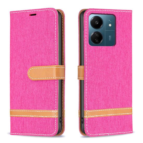 Cover Xinyunew Per Xiaomi Redmi 13C/Poco C65 Con Cordino E Anello Magnetico (Rosso) - 5