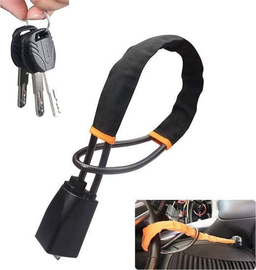 Antivol Pour Volant De Voiture Avec Fixation Ceinture - Sécurité Renforcée, Multicolore