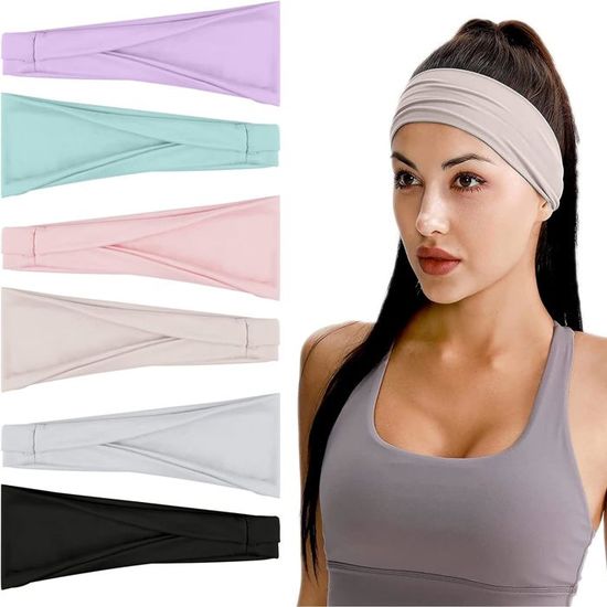 6 Bandeaux élastiques Pour Cheveux Fille - Large, Colorés, Pour Enfants 5-15 Ans, Accessoire Cheveux