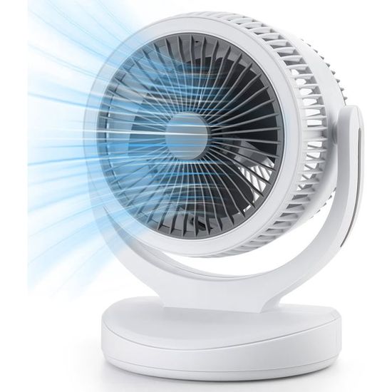 Ventilateur Sans Lame 10 Pouces - 3 Vitesses - Silencieux Et Portable - Pour Bureau Ou Chambre