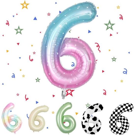 Décoration D'Anniversaire Pour Fille 6 Ans, Ballon 6E Anniversaire Rose - 13