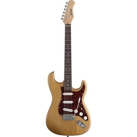 STAGG Guitare Electrique S 3/4 Naturel Satiné Cdiscount Instruments de musique
