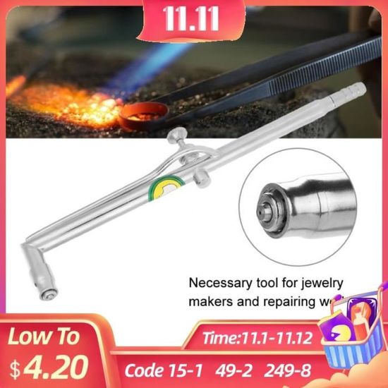 Micro Chalumeau Wanfor Réglable 1300°C - Soudure Bijoux Or/Argent - Gaz Butane Avec Allumage Auto
